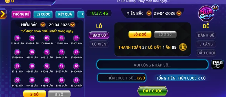 Lô Đề 1 Ăn 900 Tại RikVip Thiên Đường Dành Cho Lô Thủ Với Tỷ Lệ Thắng Khủng