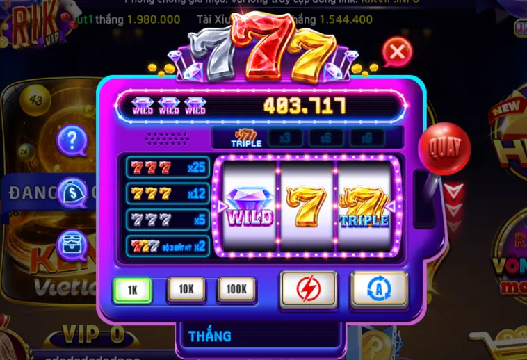 Trải Nghiệm Đỉnh Cao Minigame 777 Tại RikVip Với Tỷ Lệ Nổ Hũ Siêu Khủng