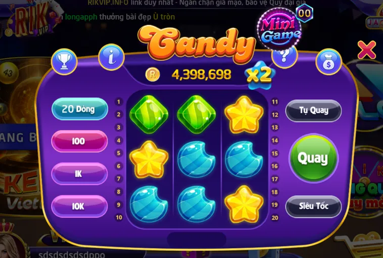 Minigame Candy Tại RikVip Siêu Phẩm Giải Trí Với Cơ Hội Nhận Thưởng Khổng Lồ