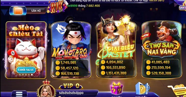 Thế Giới Nổ Hũ RikVip Đỉnh Cao Với Tỷ Lệ Thắng Cược Cực Kỳ Hấp Dẫn