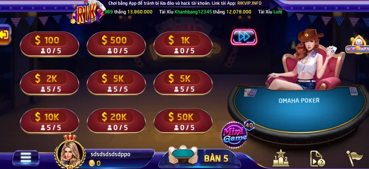 Omaha Poker 6 Tại RikVip Sân Chơi Giải Trí Đẳng Cấp Cho Mọi Game Thủ Chuyên Nghiệp