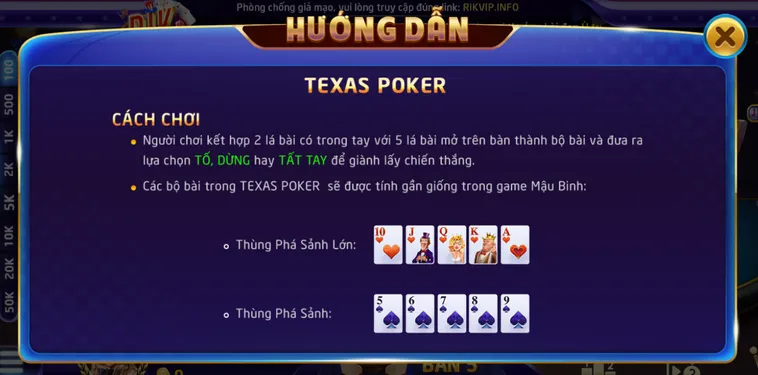 Texas Poker Tại RikVip Điểm Đến Lý Tưởng Cho Những Tín Đồ Đam Mê Bài Trí Tuệ